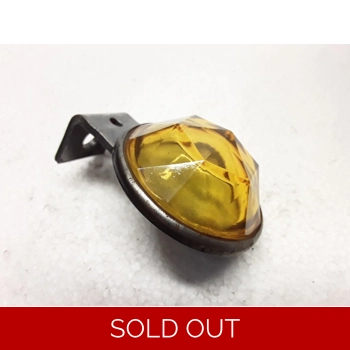 Antique 2 1/4in Jewel Reflector Yellow